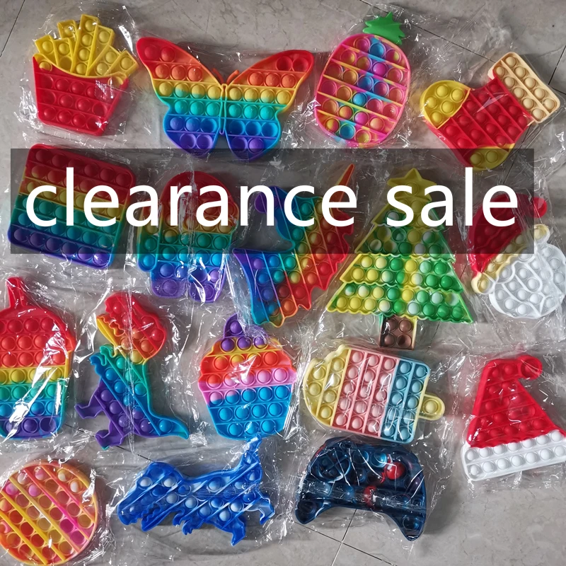 

Clearance Sale Random 10pcs Antistress Pops Blind Box Squishy Sensory Square Fidget Toys Children Decompress Toy Free Shipping