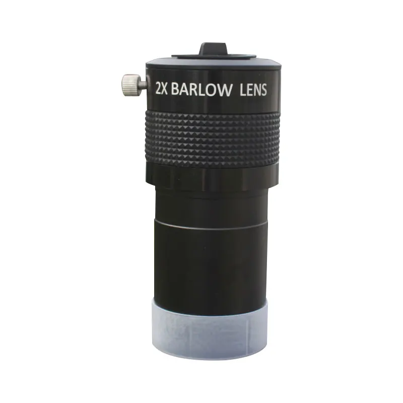 2 Inches 2X Astronomical Telescope Eyepiece Barlow Lens Green Coated Telescope Relay Lens with 1.25 Inches Eyepiece Adapter