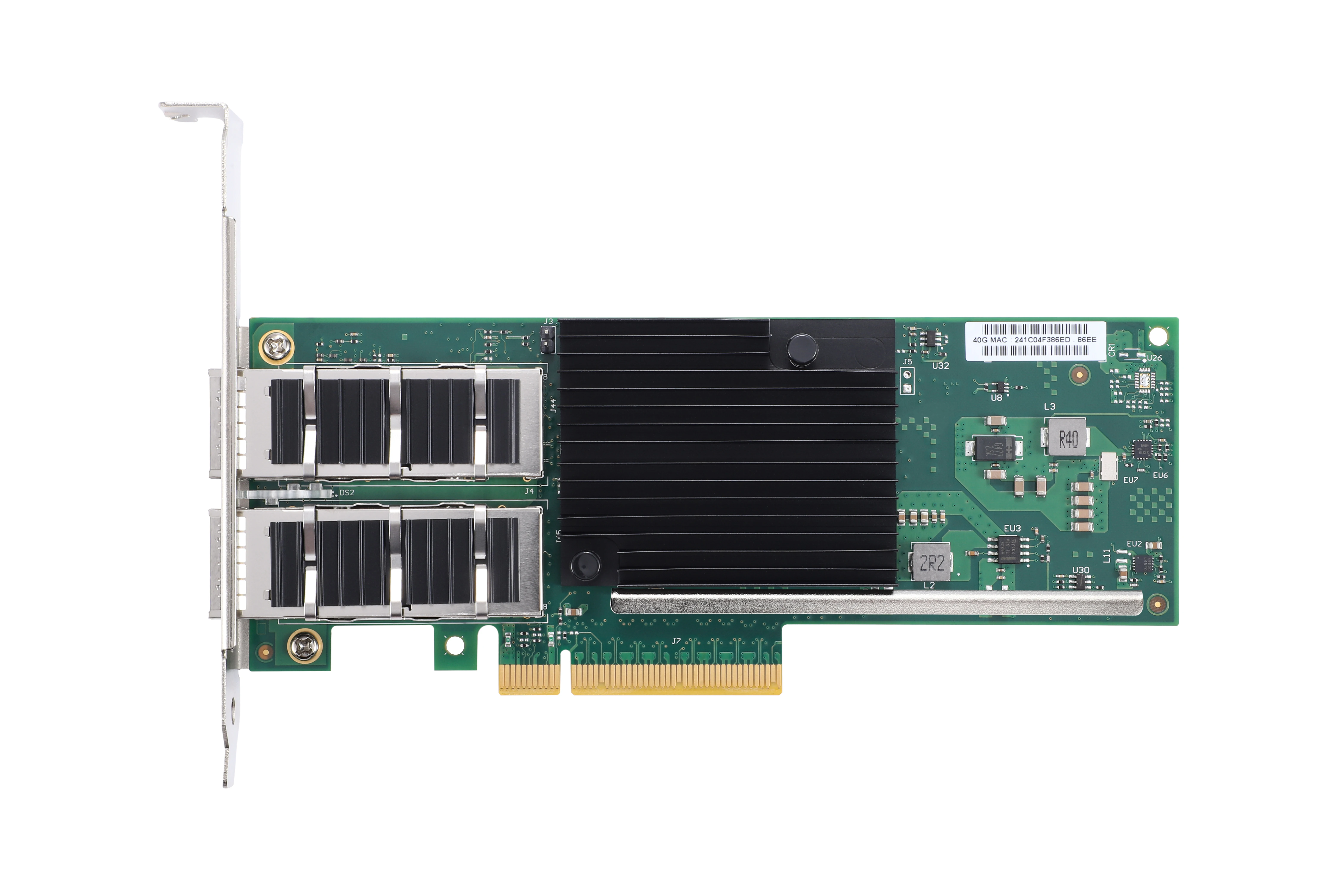 Фото Сетевая карта XikeStor с двумя портами 40G и двумя коннекторами QSFP+ на базе чипа Intel XL710. Он отличен. №4