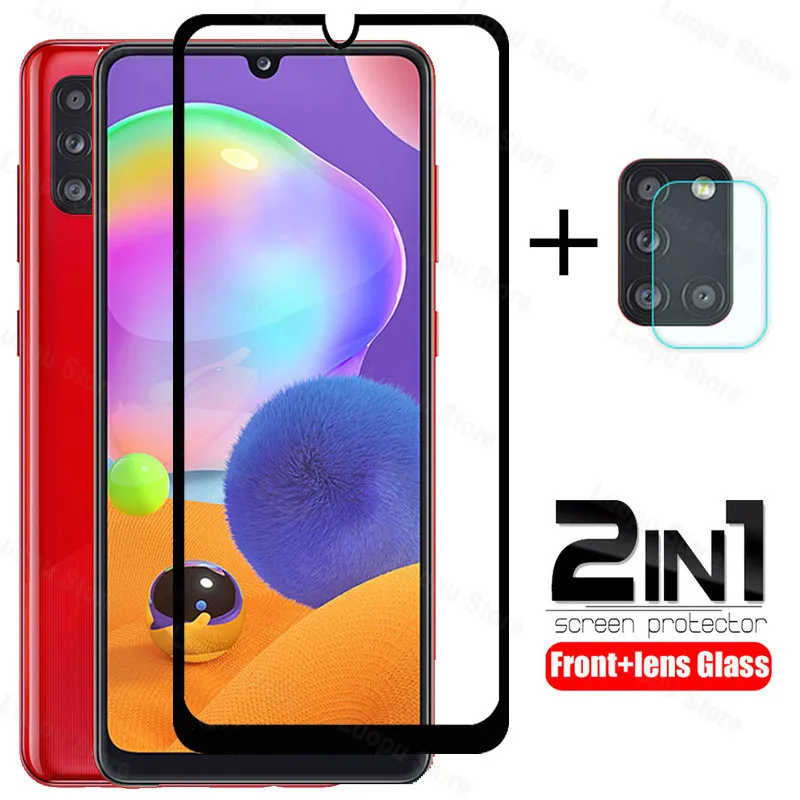 

tempered glass for samsung galaxy a21 a31 a41 a21s a 31 a12 a42 a02 glass camera lens screen protector for sasmung a31 a41 a42