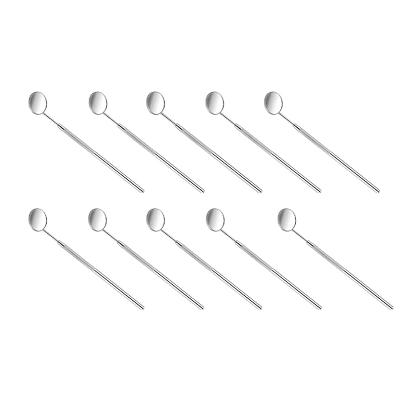 

Stainless Steel Mirror 10 Pieces Dentist Mirror Mouth Mirror Lab Tools Teeth Whitening