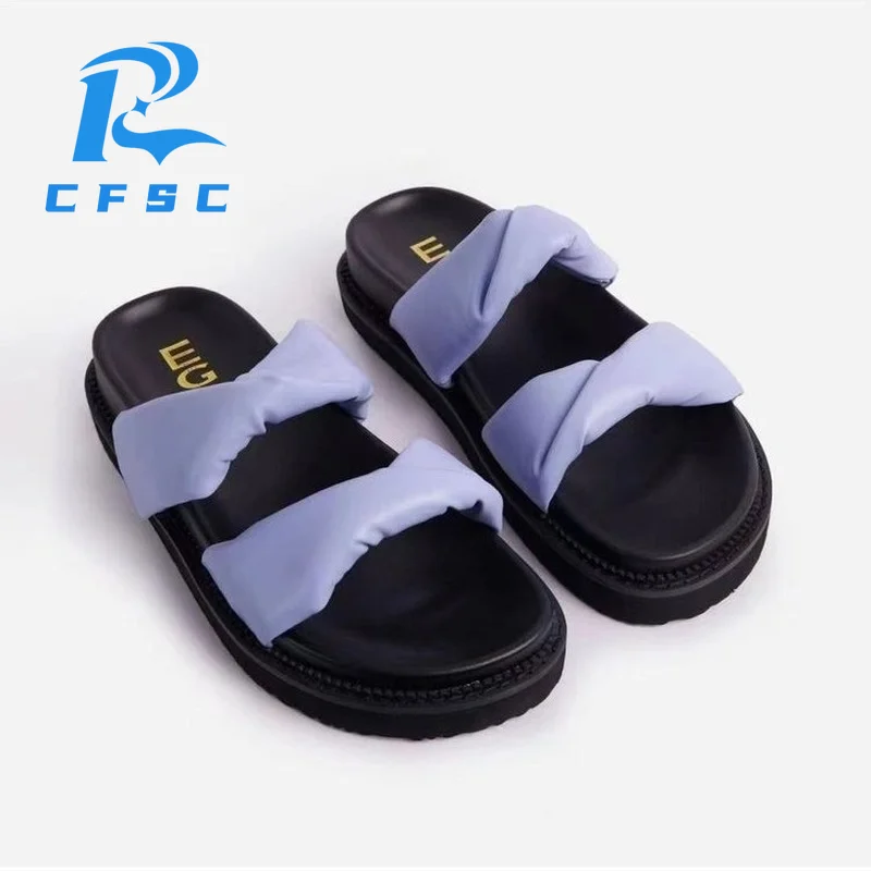 

Ladies Slippers 2022 New Summer Word Belt Roman Slippers Women's Closed Toe Flat Platform Slippers Casual Plus Size 43 Sandals
