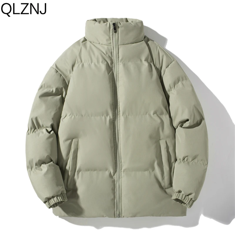 Winter Cotton Padded Jacket Men Oversize Parkas Women Stand Collar Solid Warm Coat Fashion Casual Unisex Parka Streetwear 8XL