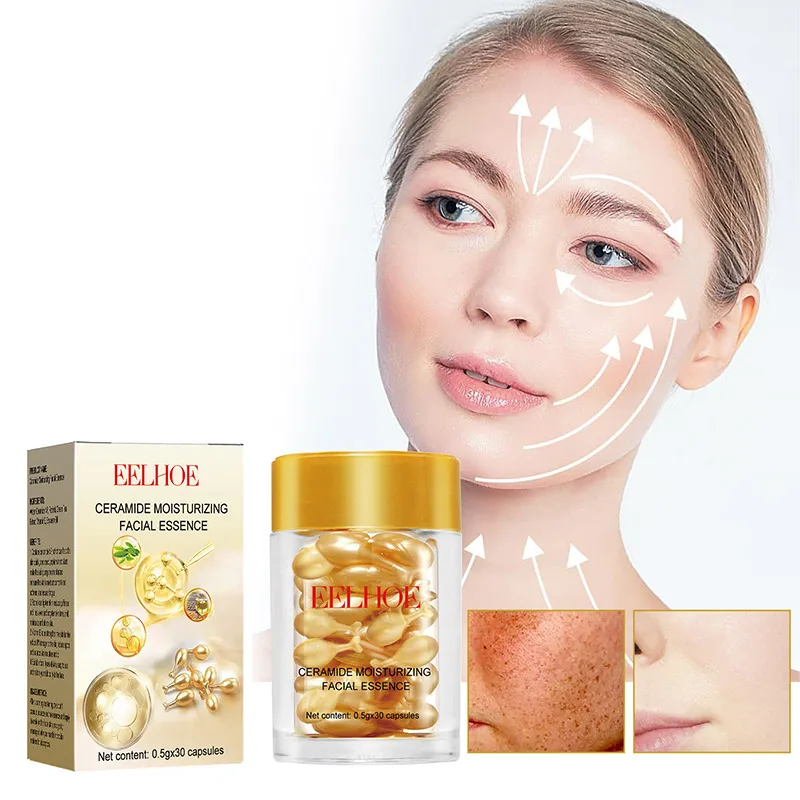 

EELHOE 30pcs/bottle Soft Capsules Serum Hydrating Essence Removal Spot Whitening Moisturizing Acne Freckle Treatment Capsules