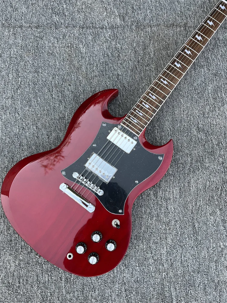 

High Quality SG 6 strings Electric Guitar Mahogany Body Rosewood Fingerboard Chrome Hardware Wine Red Gloss Finish