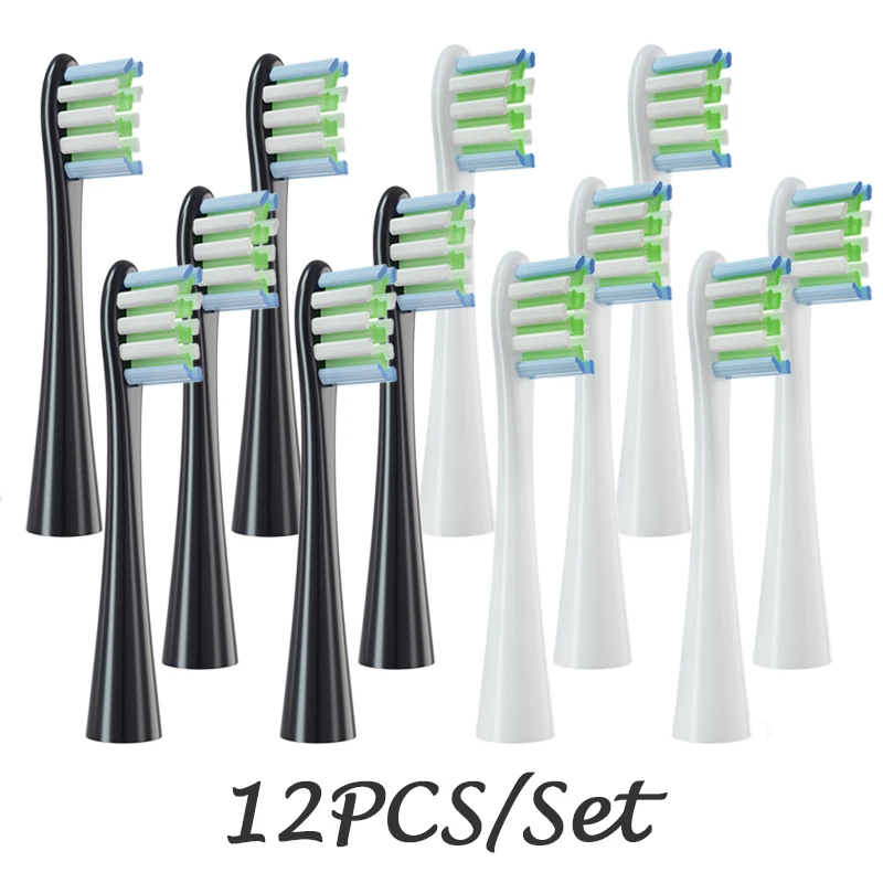 12 PCS for Oclean X/ X PRO/ Z1/ F1/ One/ Air 2 /SE Brush Heads Replacement Clean Soft DuPont Bristle Sonic Brush Vacuum Nozzles