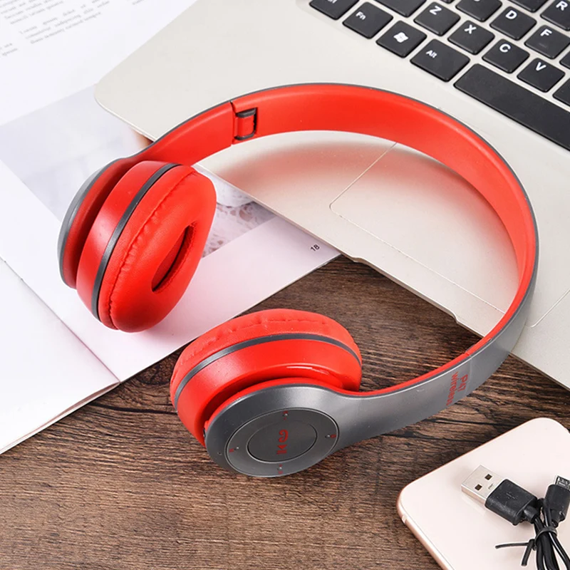 Foldable Bluetooth 5.0 Wireless Headphone: HIFI Stereo Bass Earphone with Mic, Ideal Gift for Kids and Girls, Compatible with iPhone, TV, and Gaming, Includes USB Adaptor 4