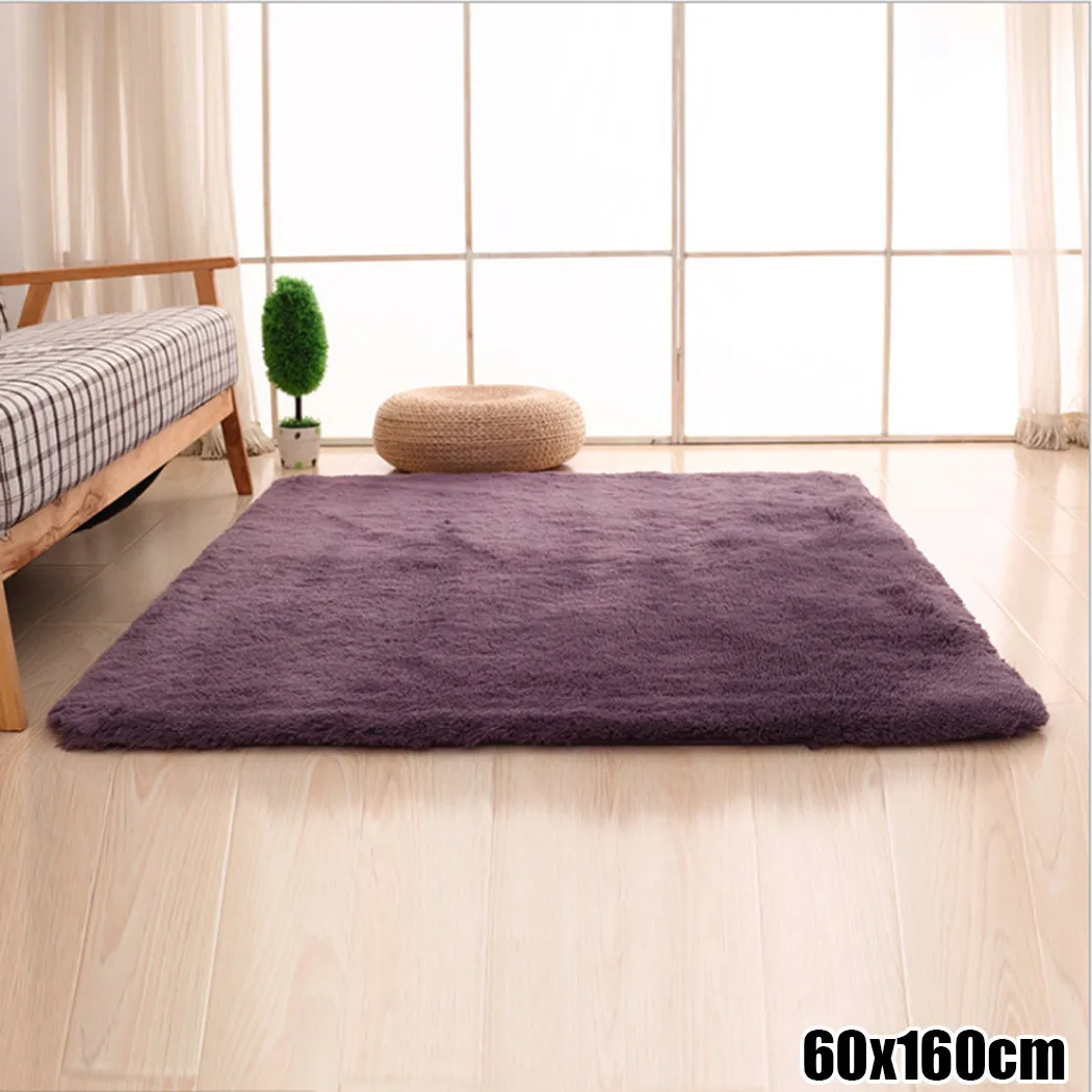 

Plush Carpet Fluffy Area Rug Shaggy Long Pile Soft Doormat Bedroom Floor Mats Made Of High-quality Materials Durable