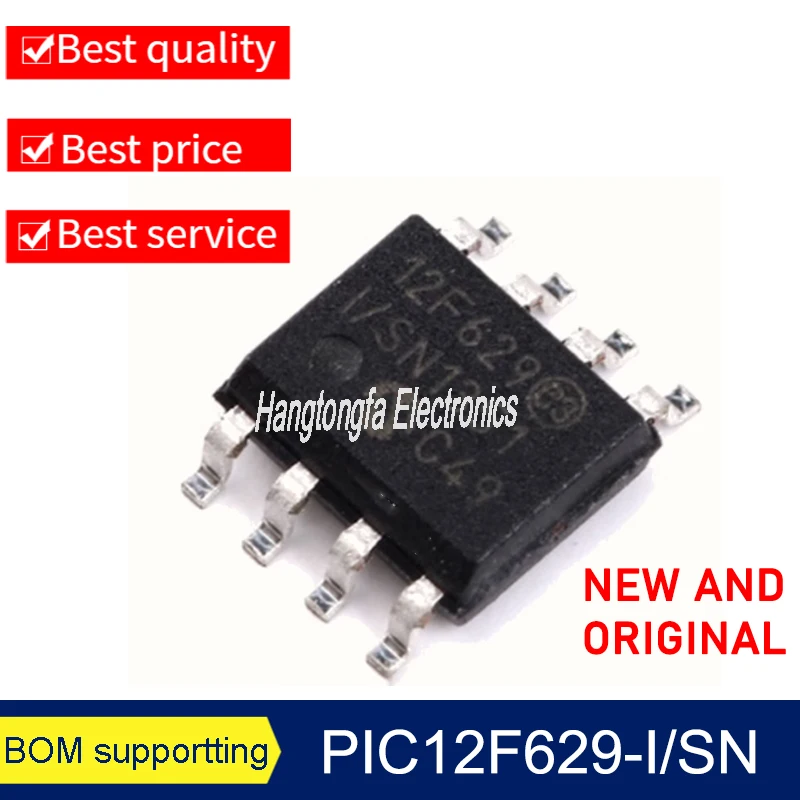 

5PCS Original PIC12F629-I/SN Patch SOIC8 12F629 8-bit Flash Memory Microcontroller Chip