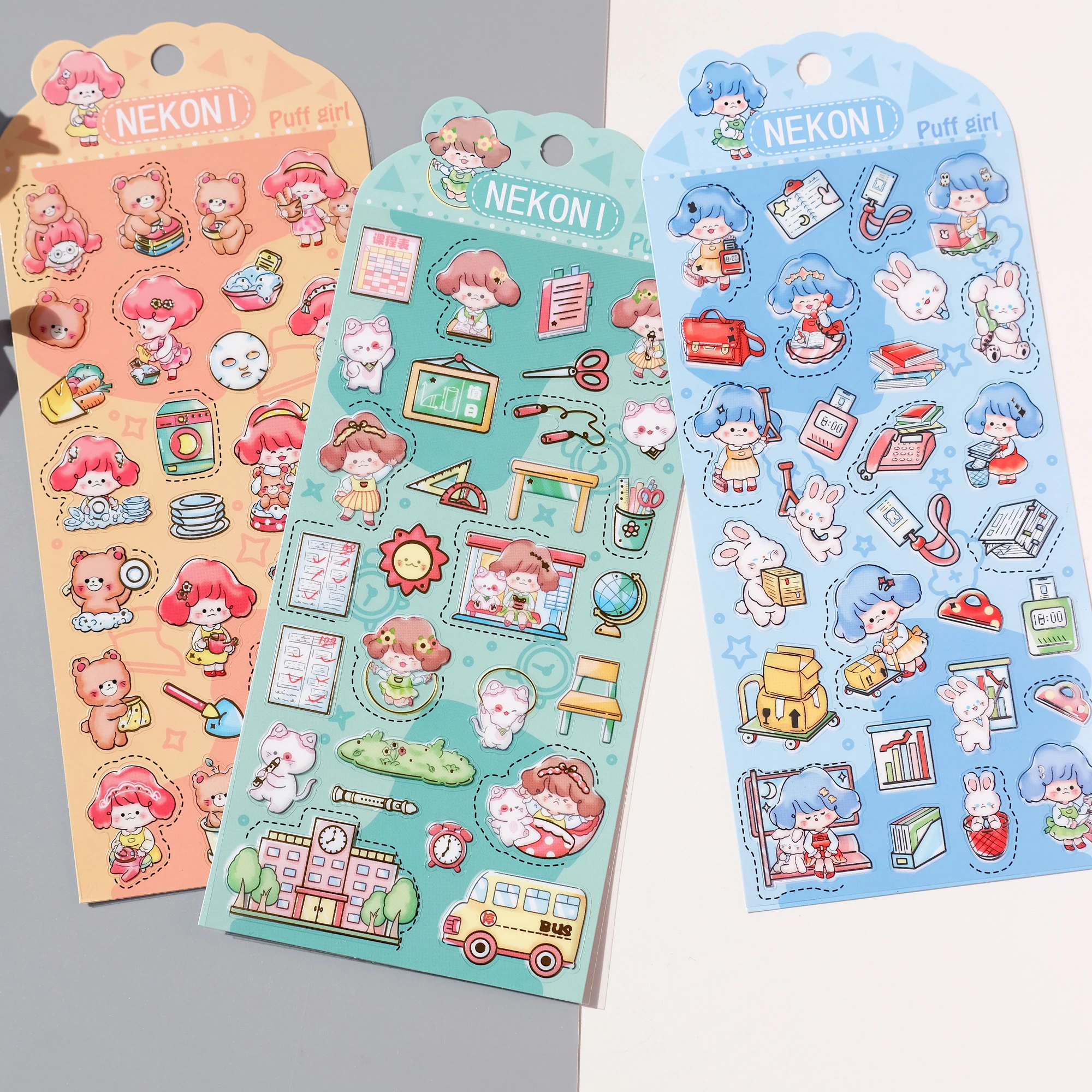 

Милые Стикеры для девочек, эстетические Мультяшные собаки, медведя, наклейки для телефона, альбома, дневника, декора, скрапбукинга, товары д...