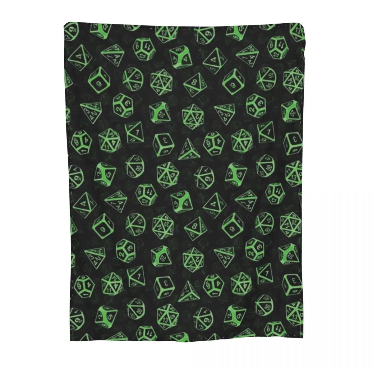 D20 набор узоров игральных костей (зеленый) ультрамягкое Флисовое одеяло