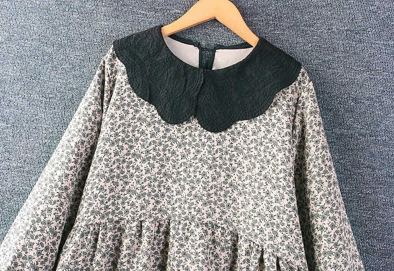 Женское винтажное платье миди с цветочным принтом свободное Повседневное из