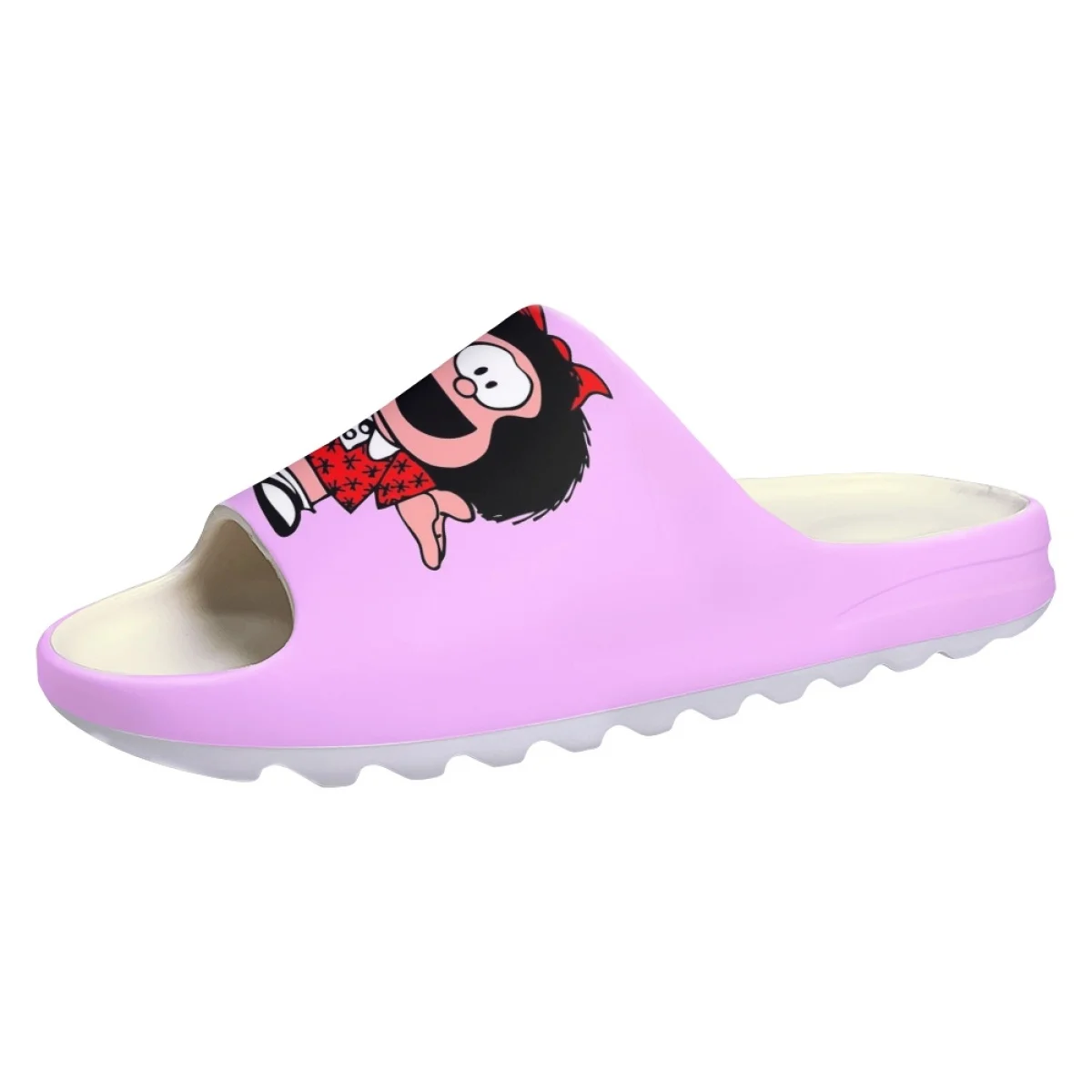 Nopersonality Mafalda Cartoon Summer Sandals Women's Flat Bathroom Casual Slippers Home Fashion Slide Slipper Easy Wear