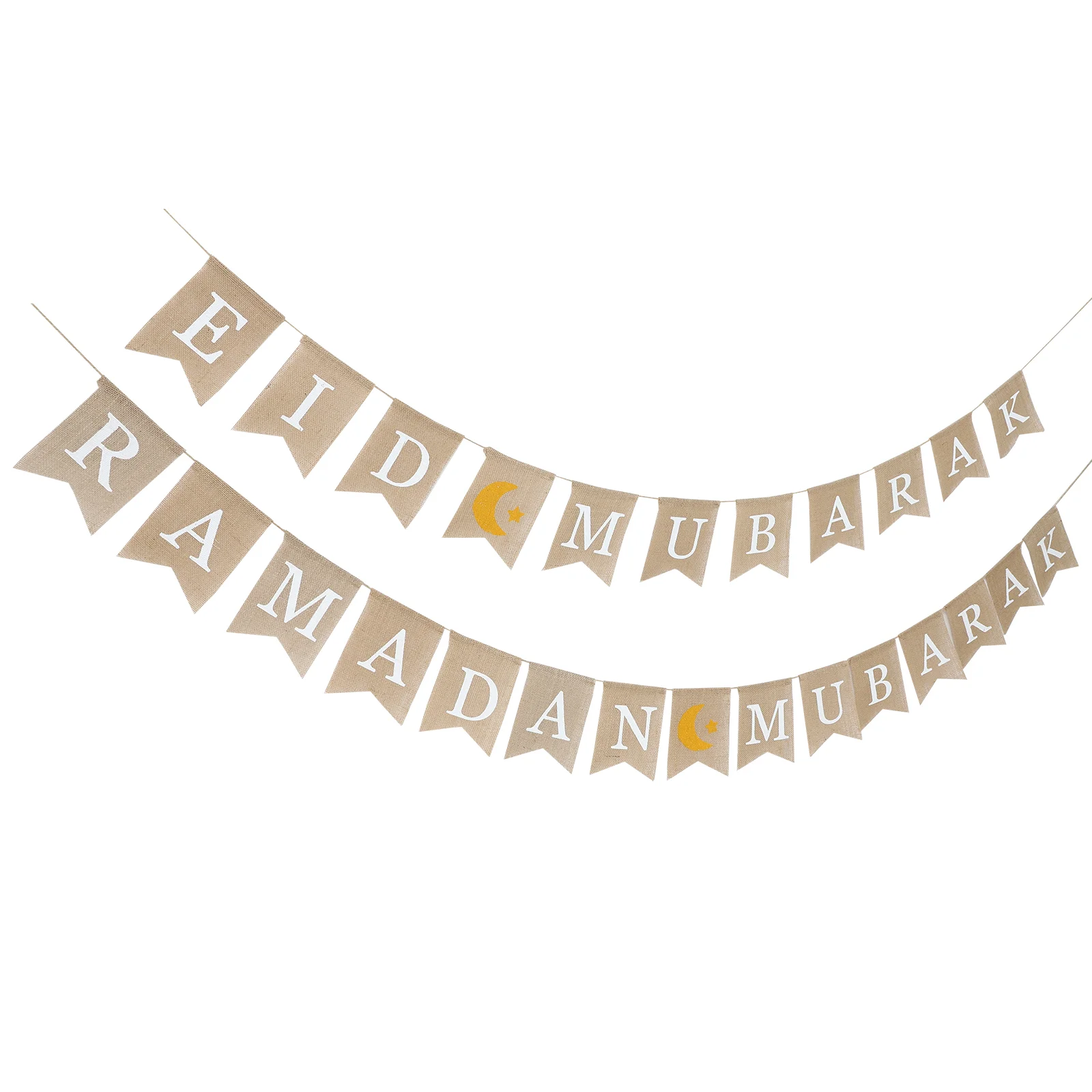

Mubarak Flag Eid Ramadan Burlap Banner Party Decoration Supplies Muslim Bunting