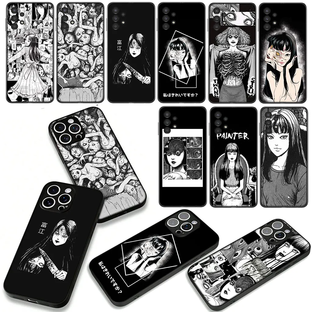 Фото Чехол ужасов комиксов junji ito Tomie Tees для Motorola Moto G24 G54 G05 G45 G55 G75 G9 G85 G15 Power Edge 50 30 Fusion 40 neo Pro №2