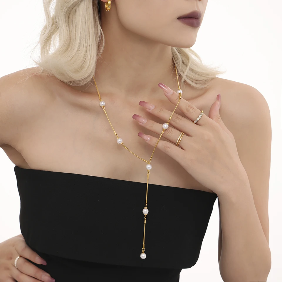 Ожерелья матраса из нержавеющей стали для женщин позолоченные 18 карат с