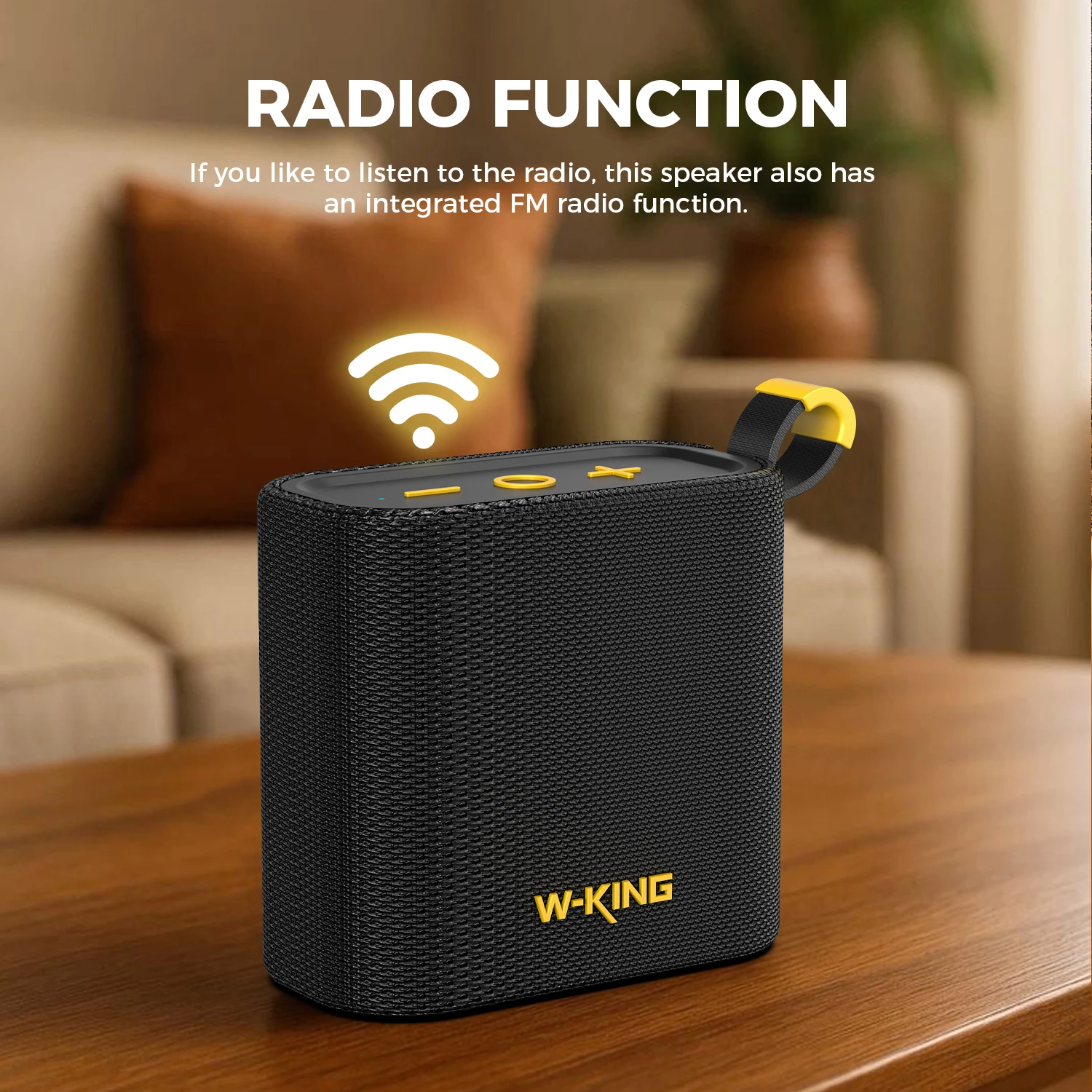 Фото Bluetooth-динамик W-KING D2, водонепроницаемые громкие беспроводные динамики IPX7, Bluetooth 5.4, портативный уличный динамик со звуком HD №5