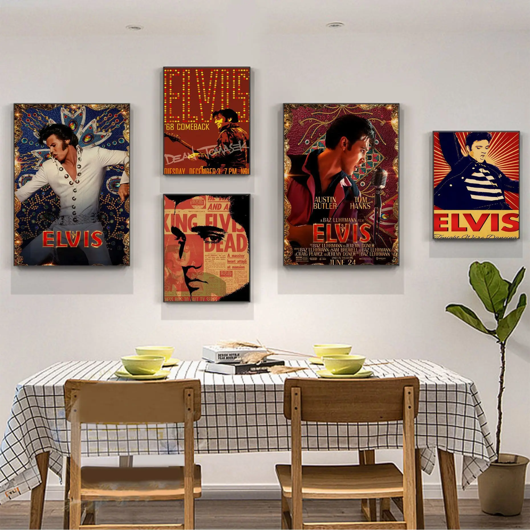 

Elvis Presley Movie Posters Wall Art Retro Posters For Home Room Wall Decor