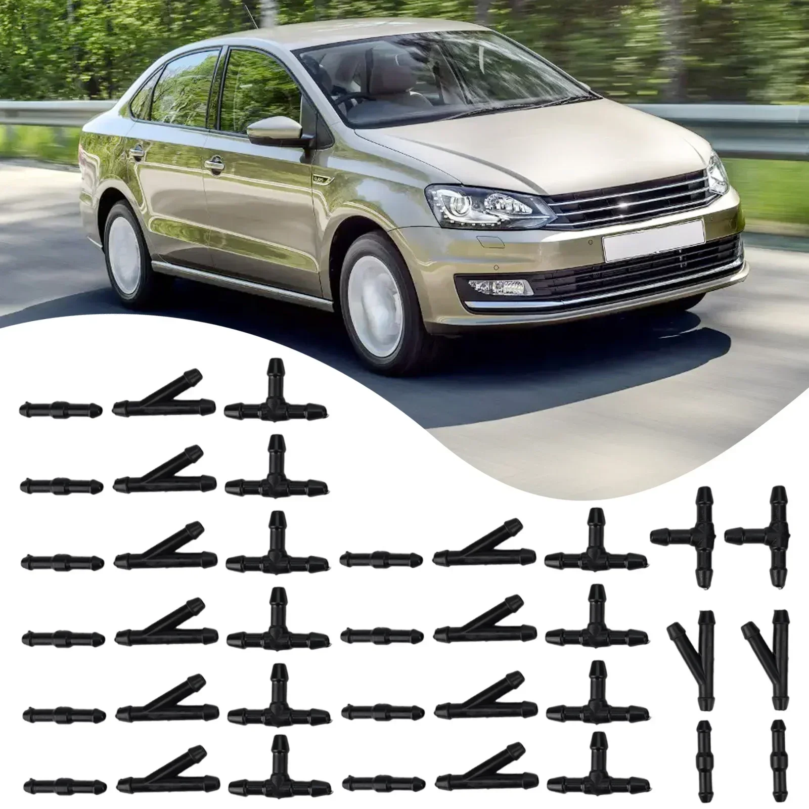 Соединитель шланга омывателя лобового стекла разветвительные фитинги TYI 36 шт.