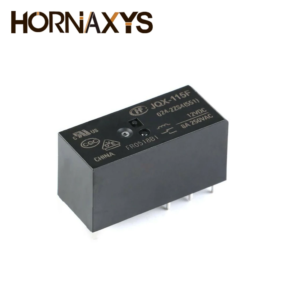 5 шт. реле HF115F 005-2ZS4 012-2ZS4 JQX-115F 024-2ZS4 HF115F-012-2ZS4-12VDC DC5V 12V 24V 8A 250V 8Pin | Строительство и