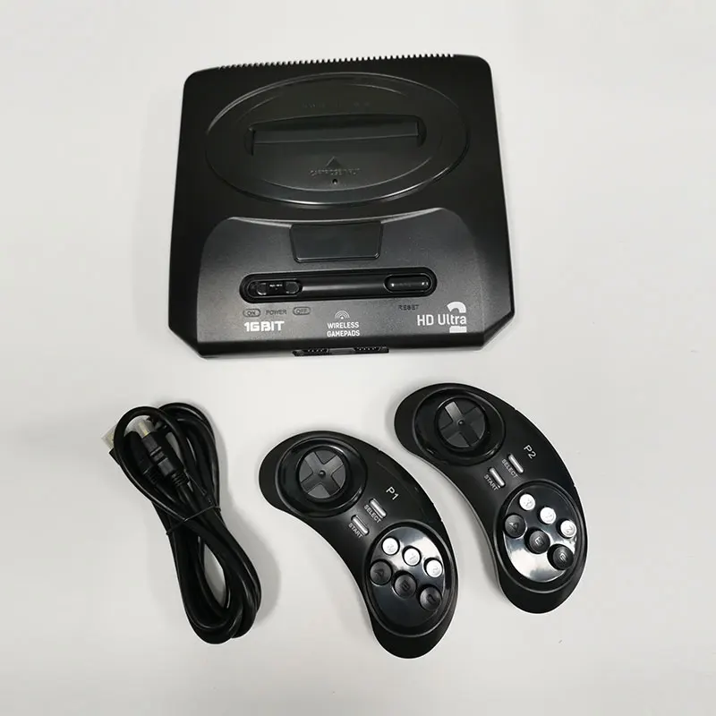HD Sega Genesis Video Game Console Model 2 With 2 Wireless Controllers 218 In 1 game cartridge
