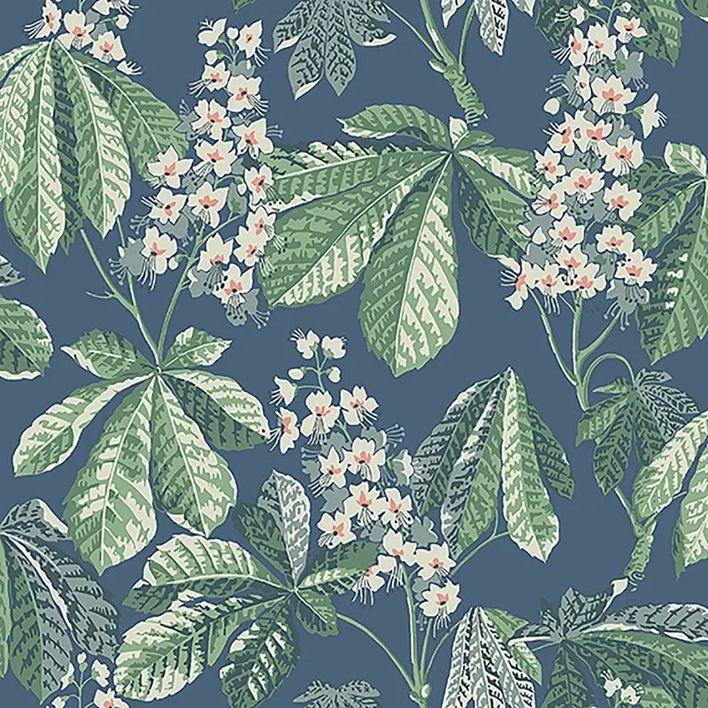 

Chestnut Blossom Slate Floral Wallpaper