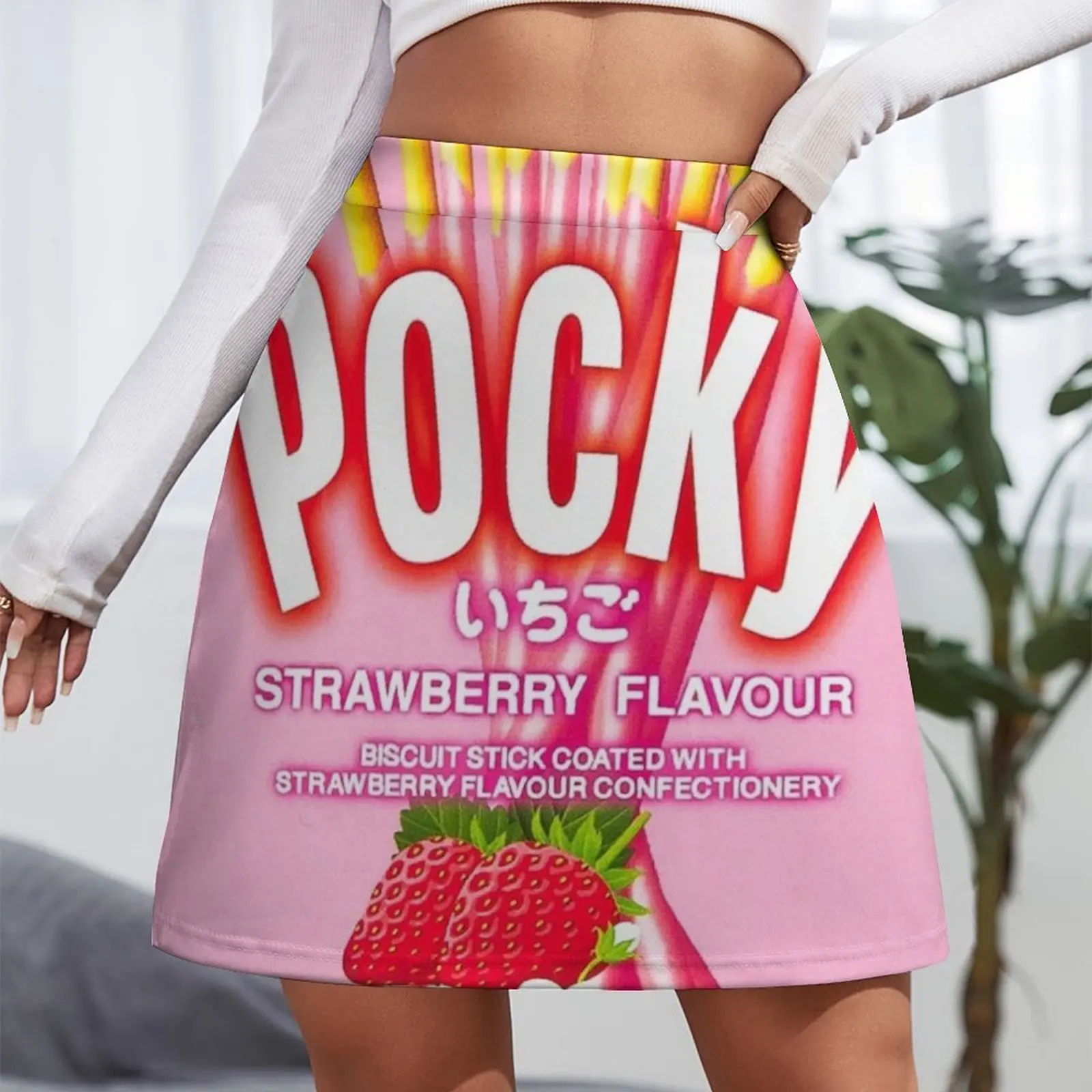 Мини-юбка POCKY со вкусом клубники летние наряды для женщин женская одежда 2025 года