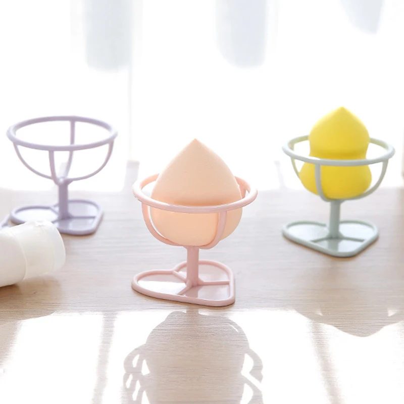 

Metal Makeup Sponge Holder Makeup Puff Rack Storage Rack Sponge Drying Stand Holder Makeup Brushes Puff Drying Tool