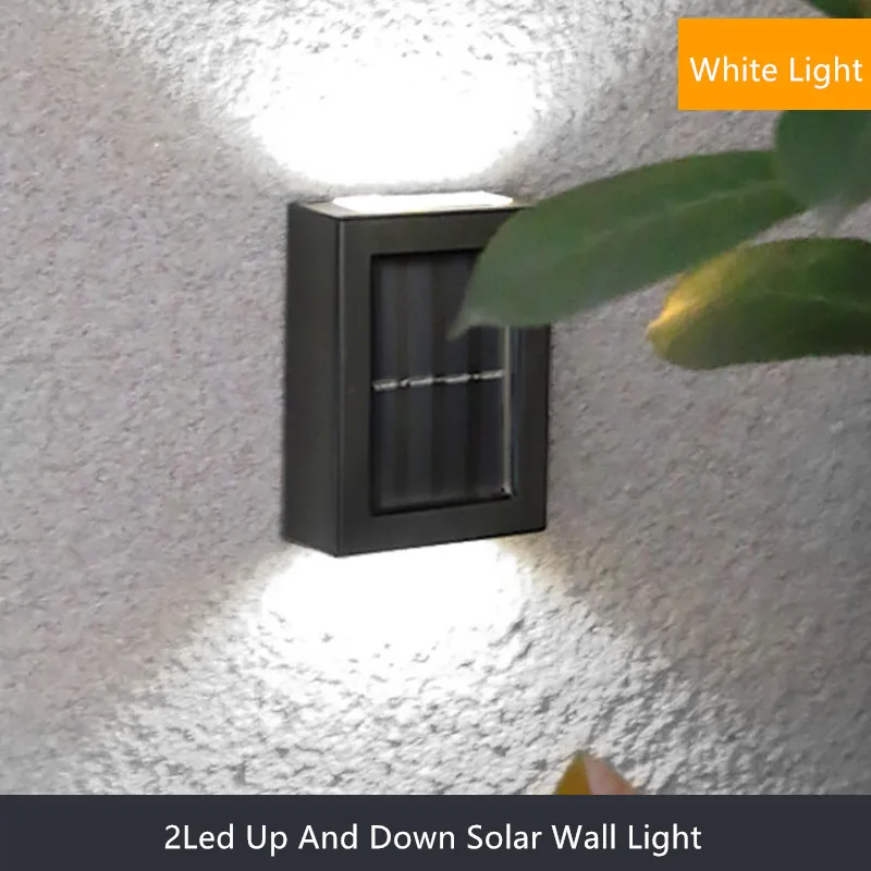 

Sensor Fence Streetlights Courtyard 2Pcs Solar Wall IP65 Waterproof Lamp Solar Garden Decoration Light Solar Power LED Lighting