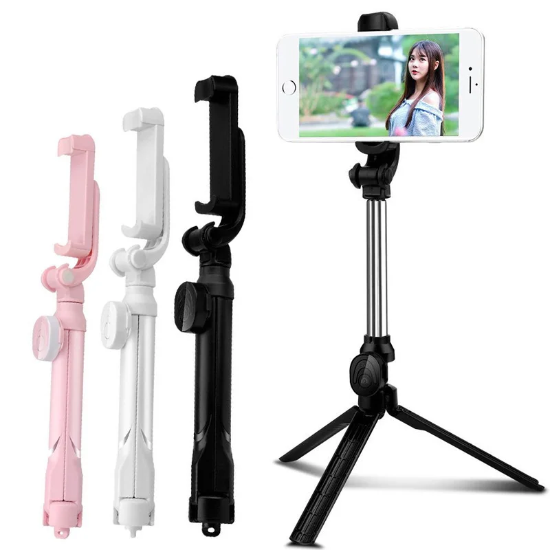 

Universal Wireless Bluetooth Selfie Stick Tripod for iPhone Samsung Huawei Xiaomi Mobile Phone Selfie Stick Shutter 360 Rotating