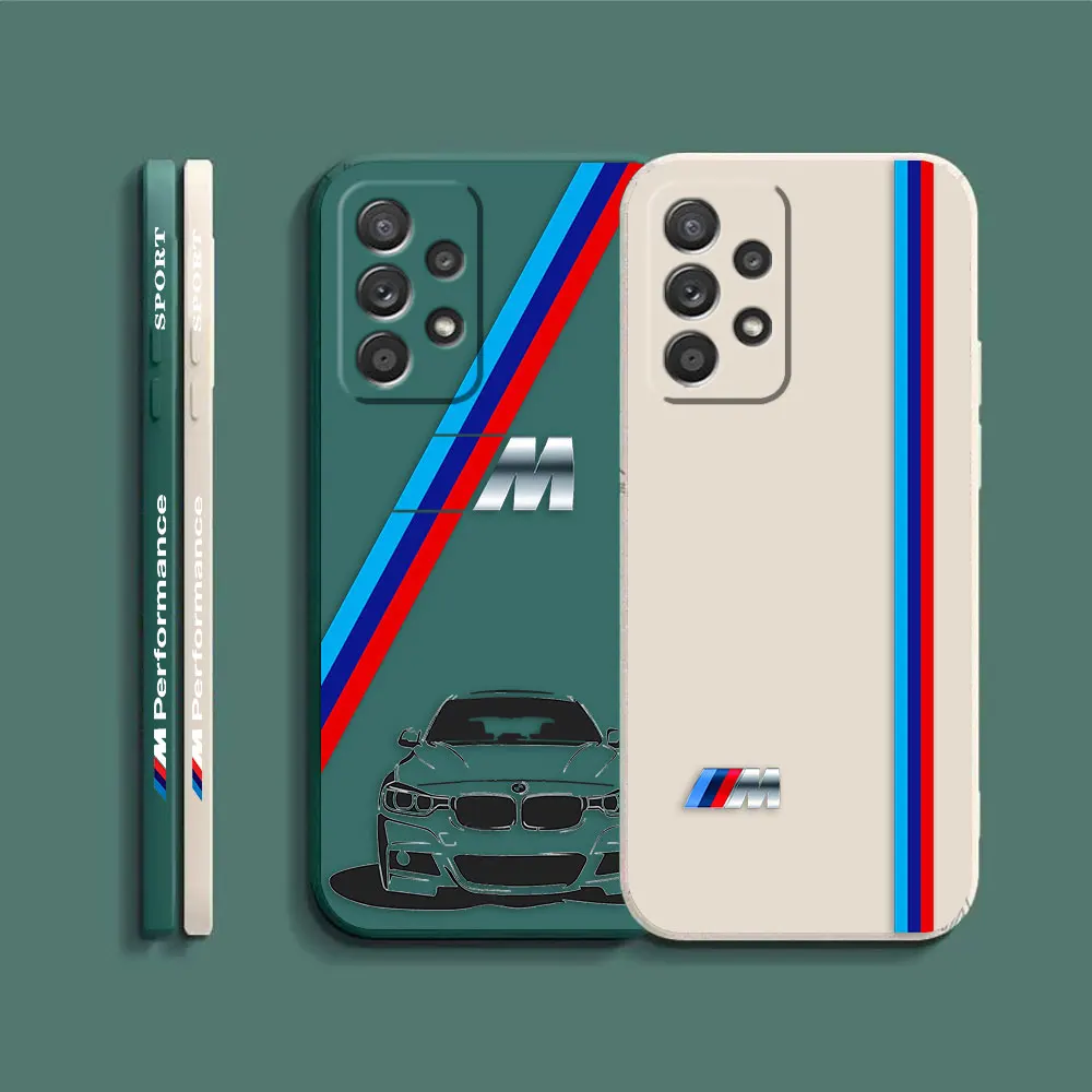 Case For Samsung Galaxy A91 A14 A73 A72 A71 A53 A52 A51 A42 A33 A32 A22 A715F A52S A22S 4G 5G Case Luxury Sports Car B-BMW Drift