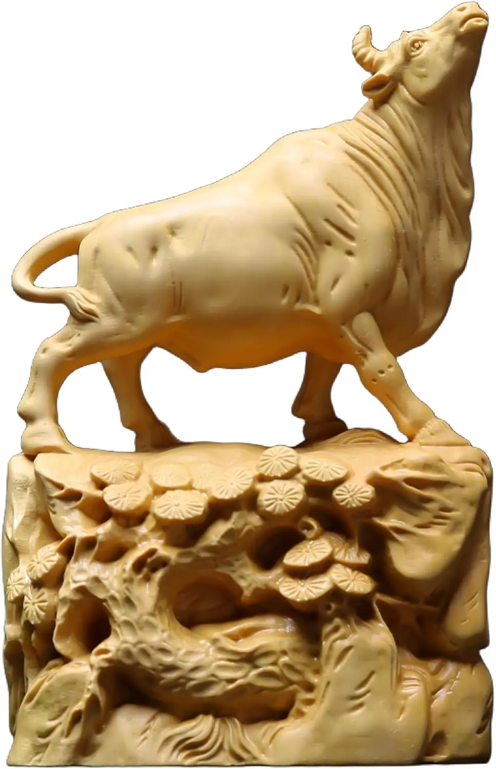 Фигурка быка зодиака ручной работы из самшита деревянная скульптура Богатство