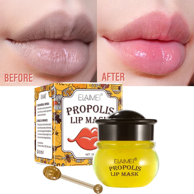 Honey Lip Serum Mask Repair Dry Crack Peeling Reduce Fine Lines Essence Hydrating Moisturizing Plumper Korean Care Beauty Health