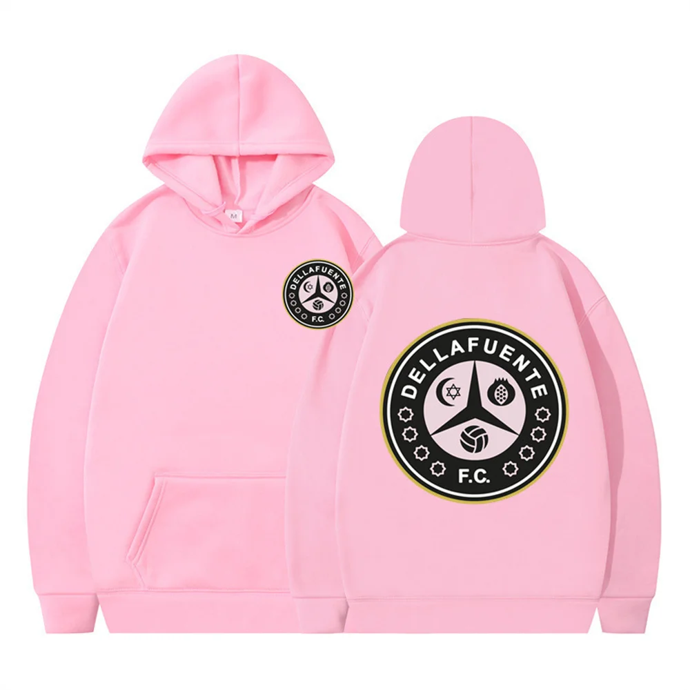 Dellafuente Женская Толстовка С Капюшоном Из Флиса Длинными Рукавами И Принтом