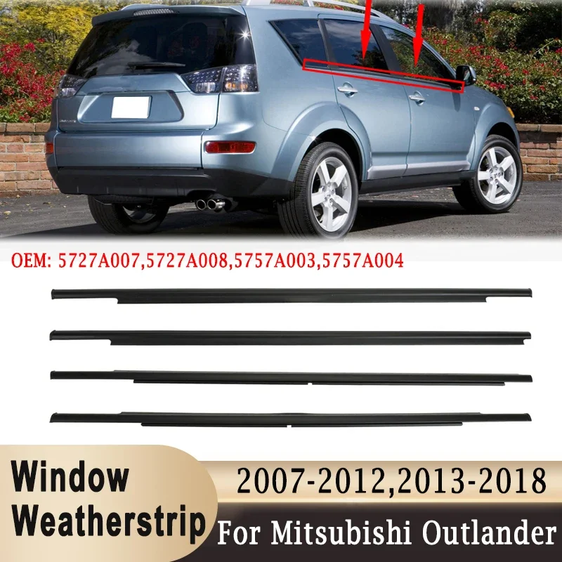 

4 шт., Уплотнители для окон Mitsubishi Outlander 2007-2012 2013-2018 5727A007 5727A008