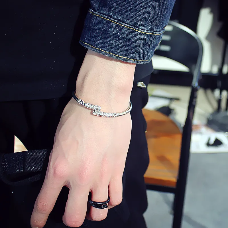 Fashion 3 Colors Monkey King Bar Bracelet Sun Wukong Golden Cudgel Open Cuff Bangle Men Women Bracelets Jewelry | Украшения и