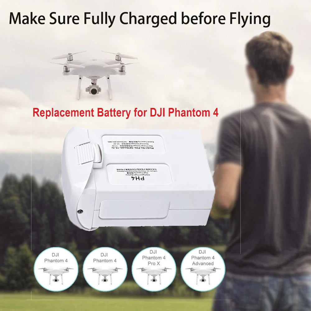 

Big promotion 15.2V 5870mAh Lipo Intelligent Flight Battery for DJI Phantom 4 & 4 Pro Drones fast shipping