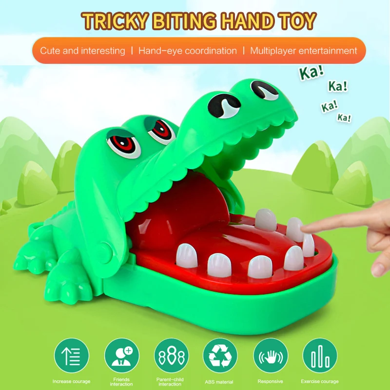 

Crocodile Teeth Dentist Game - Crocodile Biting Finger Games Toy with Keychain