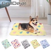 pet sleeping mat warm dog bed soft fleece pad dog cat flannel blanket bed mat for puppy cushion keep warm pets accessories
