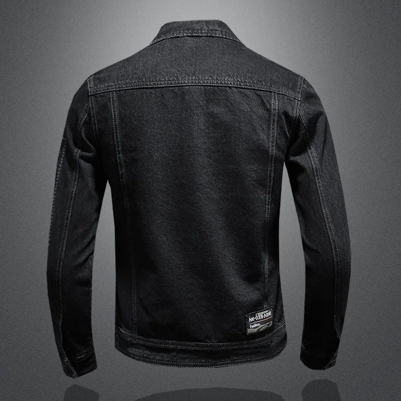 2024 новая весенняя мужская джинсовая куртка с нашивкой для пирсинга в европейском