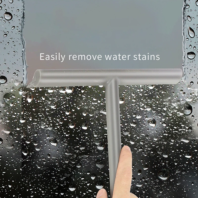 

Shower Squeegee Window Glass Wiper Silicone Scraper Cleaner Long Holdle Bathroom Mirror Wiper Scraper Glass Cleaning Accessories