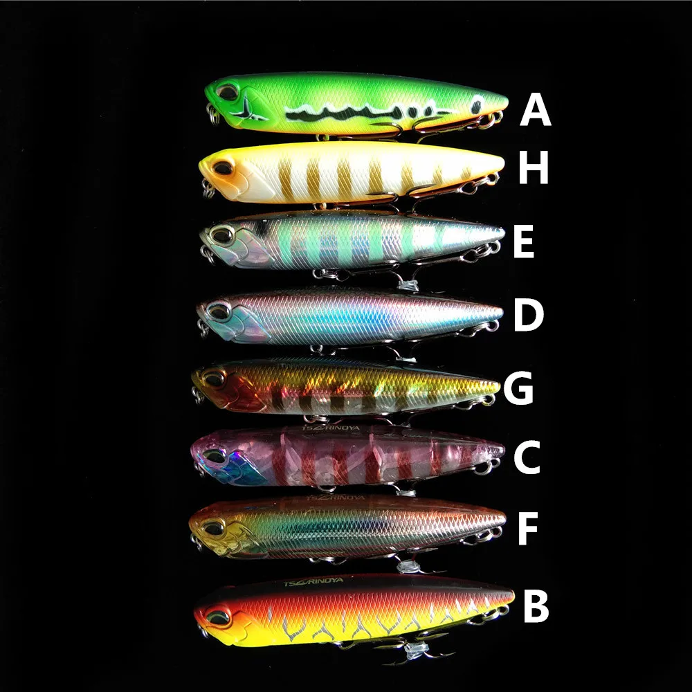 

TSURINOYA 12pcs Topwater Floating Pencil Fishing Lure 110mm 20.5g DW58 Dog Walk Action Artificial Hard Baits Pike Bass Jerkbait