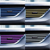 10pcs car air conditioner outlet decorative moulding trim strips u shape universal auto interior upgrades multicolor diy styling