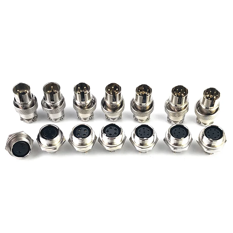 GX16 Авиационная вилка с обратным креплением DF16 2-8-контактный разъем для пайки M16F AB