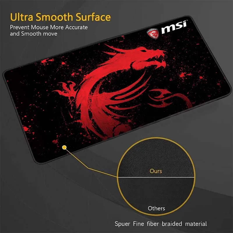 Фото Коврик для мыши MSI, игровые аксессуары, Настольный коврик, коврик для мыши, офисный коврик для мыши, Симпатичные Коврики для мыши, коврик для клавиатуры, Настольный коврик, кавайные №3