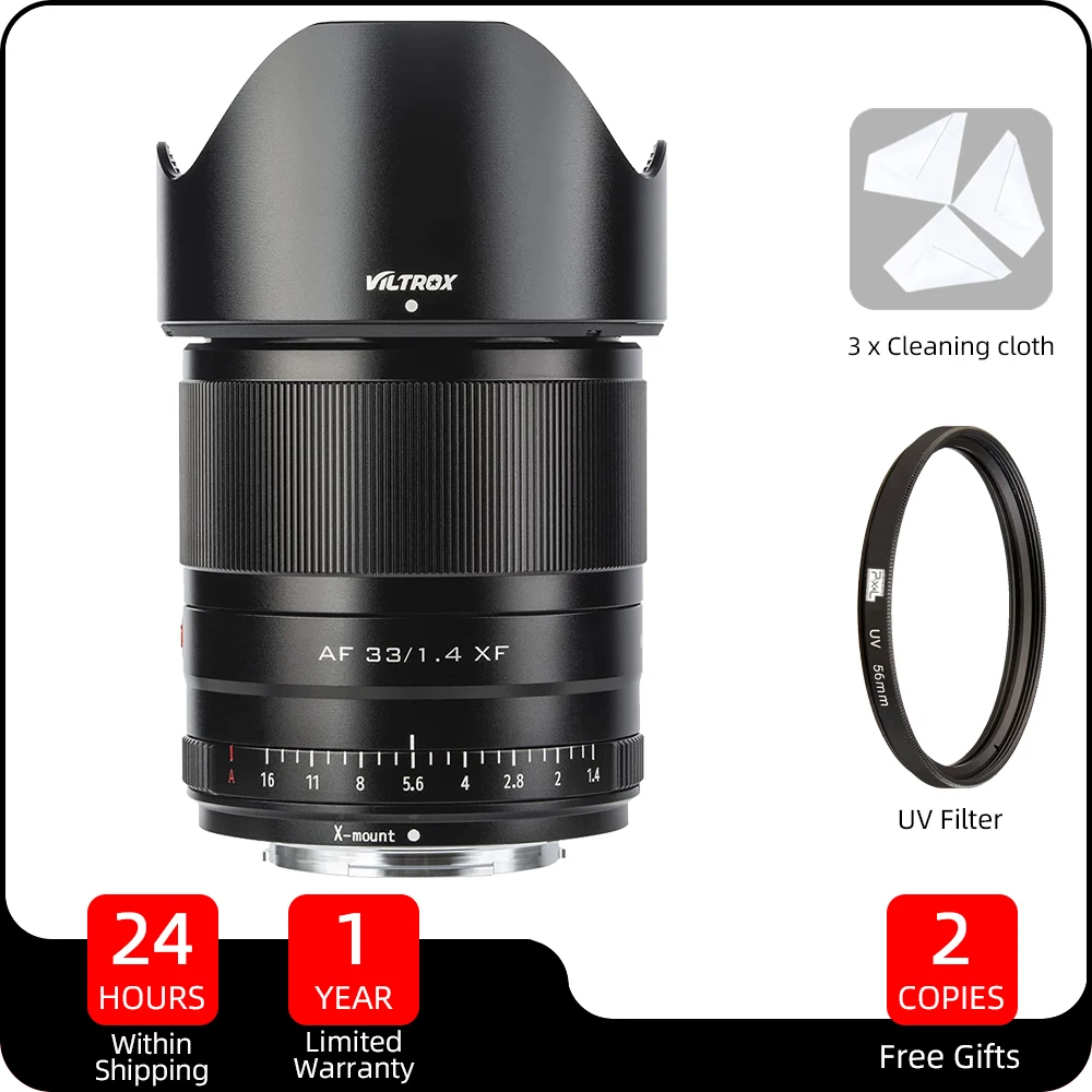 

VILTROX 33 мм F1.4 Fujifilm X Mount AF Автофокус Объектив Большая диафрагма для Fuji X-Mount Camera X-T3 X20 X-H1 AF 33/1.4 XF