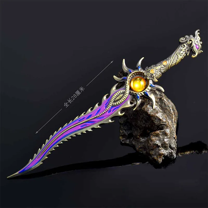 28 см Нарака: Зуб маниксора цельнометаллические ремесла украшения модель ножа