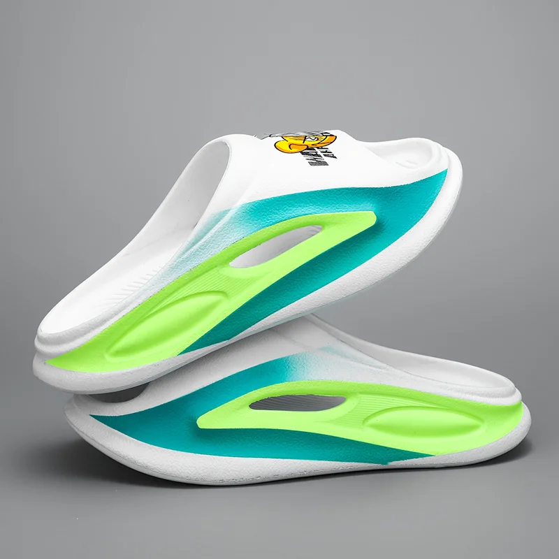 Man Slide Thick Platform Bathroom Home Slippers Men Fashion Soft Sole EVA Indoor Slides Male Sandals Summer Non-slip Flip Flops