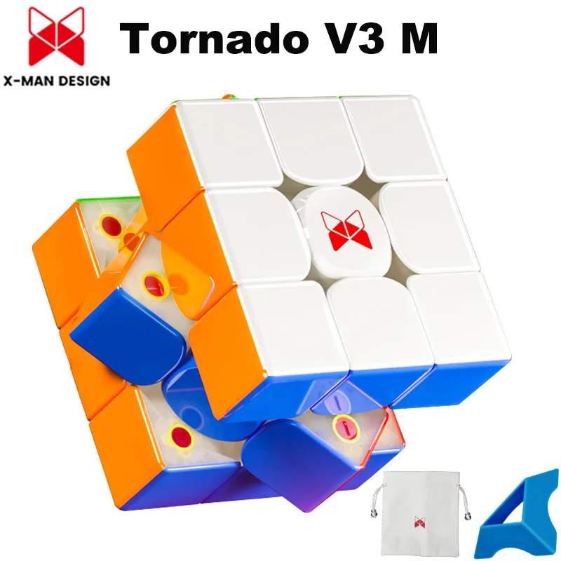 

QiYi XMAN Tornado V3 UV 3x3x3 Maglev Magnetic Magic Cube Professional 3x3 Speed Puzzle 3×3 Toy Original Accessories Cubo Magico