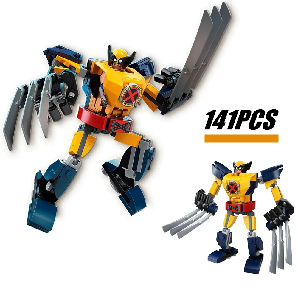 

Disney Wolverine Logan X-men Mech Armor Robot Marvel Avengers Model Fit 76202 Building Block Bricks Toys Kid Gift Boys Set